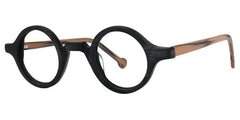 Arale Round Black Glasses and Unique Frame