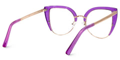Brewer Cateye Purple Eyeglasses with Translucent Frame