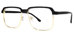 Cherron Browline Black-Gold Glasses | Zeelool Glasses