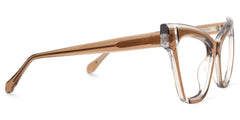 Saucie Light Brown Cat eye Frame Glasses | Zeelool
