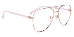Paige Aviator Rose-Gold Glasses | Zeelool Glasses