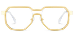 Men's Geometric Glasses in Metal Color