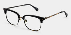 Nathan Black Frame Glasses with Browline Frame Online | ZEELOOL