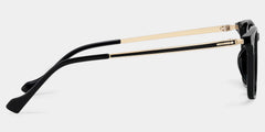 William Men's Black Rectangular Eyeglasses in Mixed Frames | ZEELOOL