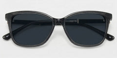 Finnian Square Black Glitter Glasses Frames for Women | ZEELOOL