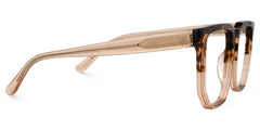 Matherne Square Tortoise Eyeglasses and Thin Two-Tone Frames