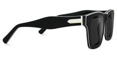 Rectangle Frosted Black Glasses