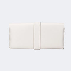 Acc-05 White Man-made Leather Box, Glasses Pocket