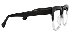 Xion Square Black to Clear Gradient Glasses Ombre Frames