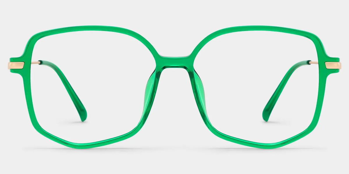 Payton Geometric Dark-Green Glasses | Zeelool Glasses
