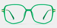 Payton Geometric Dark-Green Glasses | Zeelool Glasses