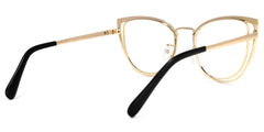 Harvey Cateye Eyeglasses with Black-Clear Two-Tone Frame