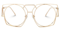 Ybarra Geometric Gold Glasses | Zeelool Glasses