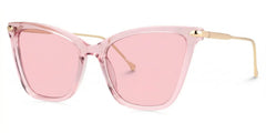 Hilary Butterfly Light Pink Transparent Eyeglasses