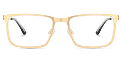 Gold Rectangle Frames With Adjustable Nose Pads