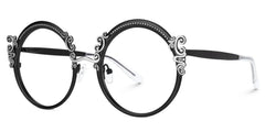 Nelida Designer Black Round Frame Glasses | Zeelool