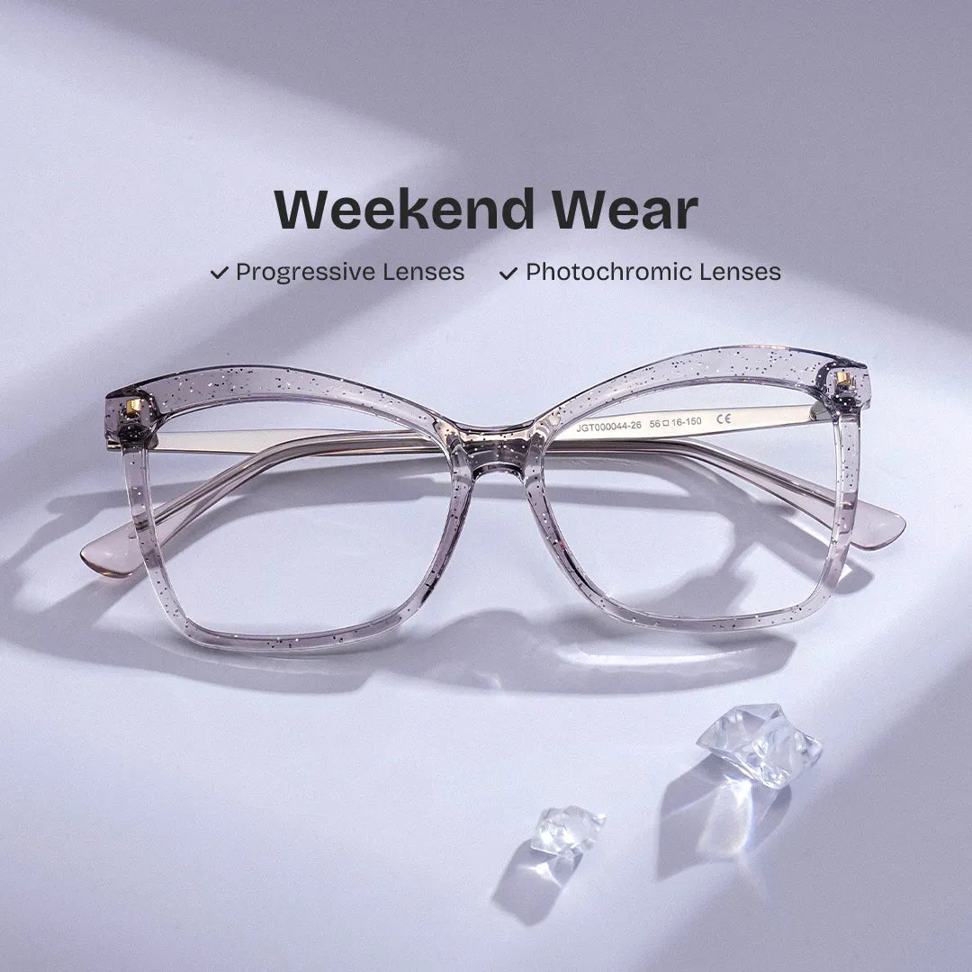 Smoke Color Eyeglasses for Isaebella Frame Glasses | Zeelool