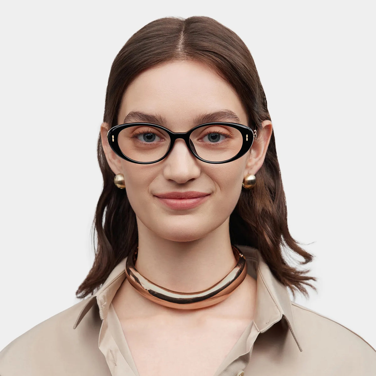 Blaire Black Frame Glasses with Oval Frame Online | ZEELOOL
