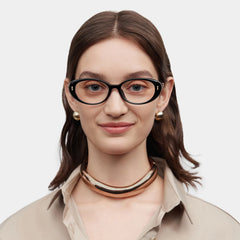 Blaire Black Frame Glasses with Oval Frame Online | ZEELOOL
