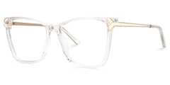 Tricee Square Clear Glasses With Gold Arms For Women | Zeelool