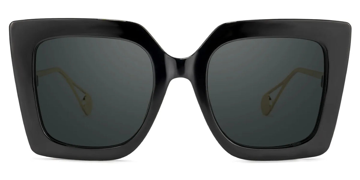 Qatar Square Black Sunglasses and Wide Frames