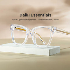 Square Clear Eyeglasses Rory Acetate Frame Glasses