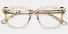 Angela Beige Clear Rectangle Glasses Frames | ZEELOOL