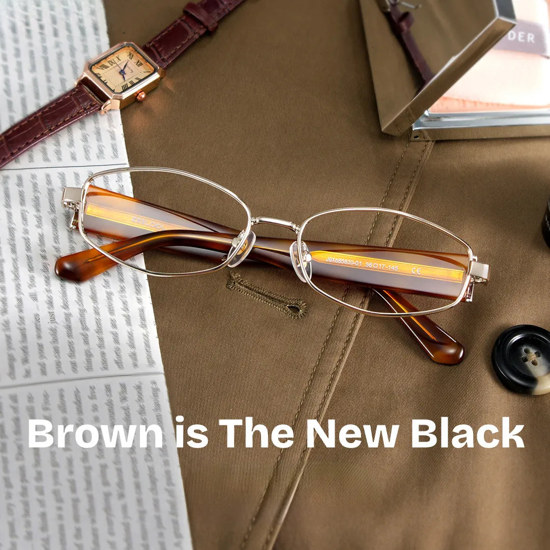 Dakota Warm Brown Tortoise Rectangle Glasses | ZEELOOL