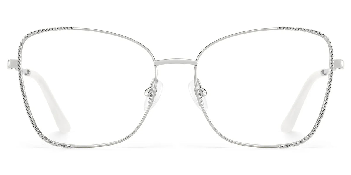 Kai Eyeglasses in Butterfly Silver Frame | Zeelool