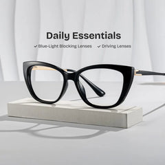 Harlow Black Frame Glasses with Rectangle Frame Online | ZEELOOL