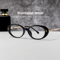Blaire Black Frame Glasses with Oval Frame Online | ZEELOOL