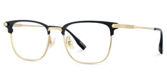 Men's Titanium Eyeglass Frames with Browline Shape
