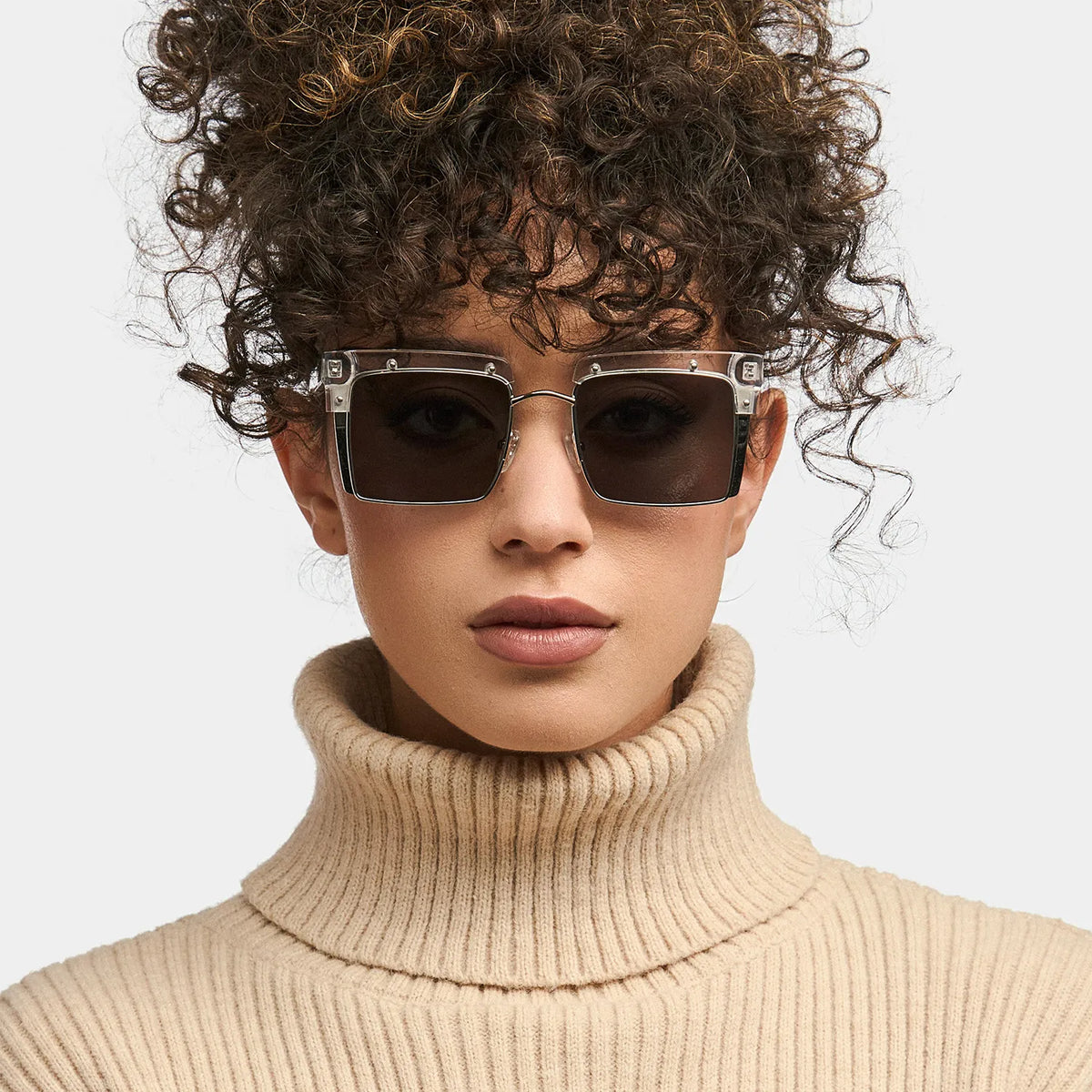 Kiana Square Clear Frame Sunglasses | Zeelool Optical