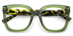 Women's Green Glasses With Square Shape