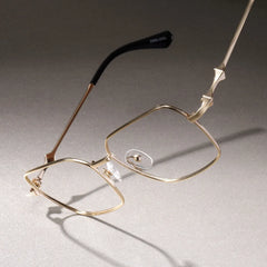 Kayla geometric gold Frame glasses Online | ZEELOOL