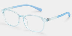 Kids Rectangle Clear Blue Amaker Frame Glasses | Zeelool