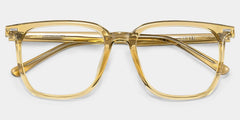 Eliza Clear Beige Glasses with Square Frames | ZEELOOL