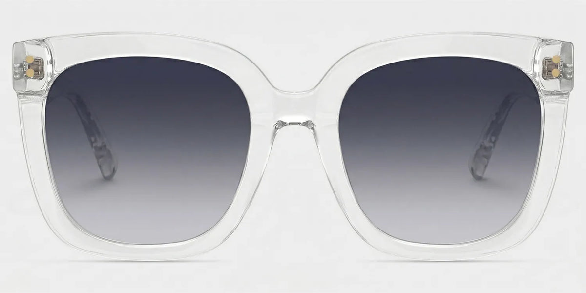 Ebony Square Clear Clear Frame Glasses | Zeelool