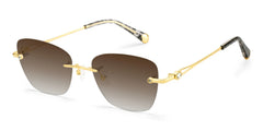 Rectangle Gold Eyeglasses- Seth Metal Frame Glasses