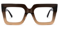 Brandon Brown Square Frame Glasses, Thick Tawny Frames