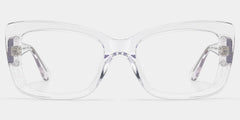 Leona Rectangle Clear Glitter Eyeglasses for Women | ZEELOOL