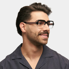 Jack Rectangle Black & Clear Frame Glasses | Zeelool