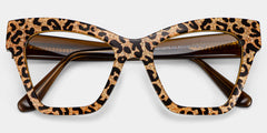 Designer Ansyah Cat Eye Leopard Print Frame Glasses