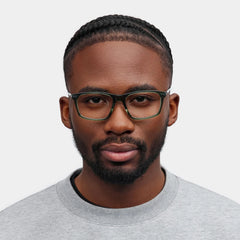 Cozy Green Frame Glasses with Rectangle Frame Online | ZEELOOL