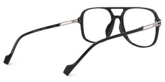 Square Nyawa Black Glasses deals -Zeelool Glasses