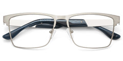 Jasper Eyeglasses in Browline Silver Frame | Zeelool