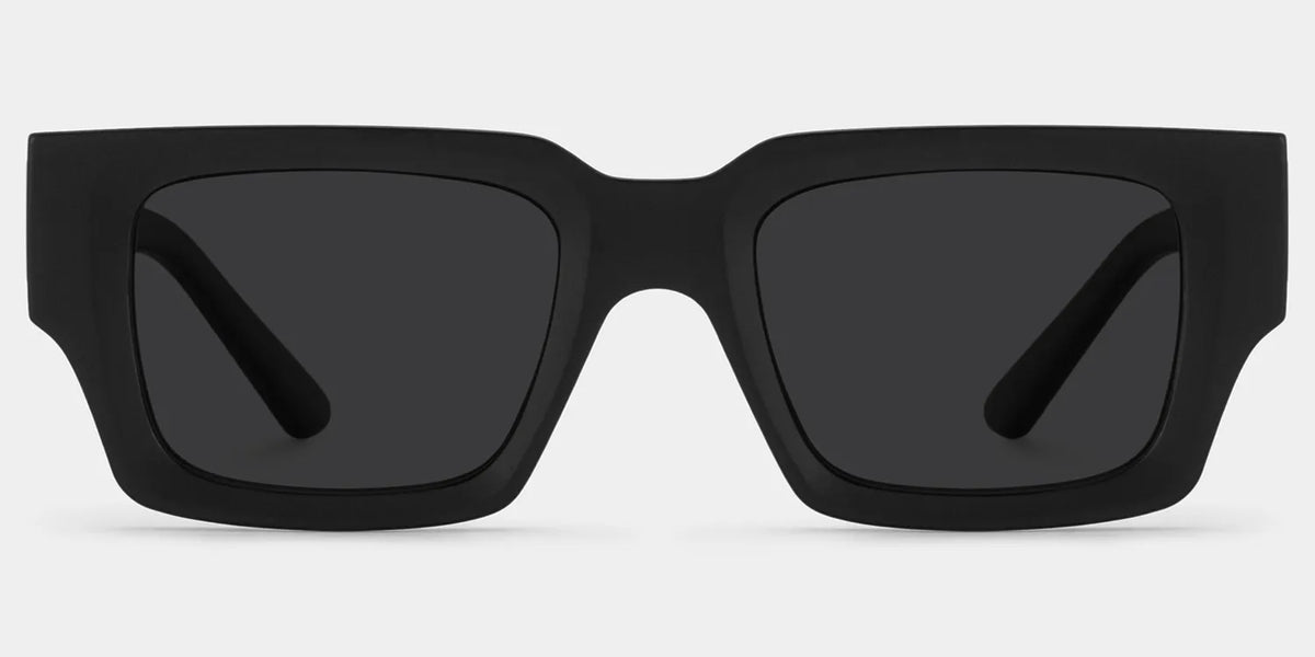 Black TR90 Rectangle Sunglasses- Garza