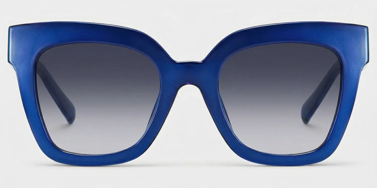 Malcolm Large Square Nerdy Glasses with Blue Color