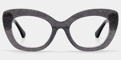 Mireille Butterfly Black Glasses with Bling on the Side | ZEELOOL