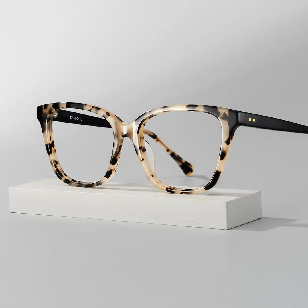 Lena Square Tortoise Frame Eyeglasses for Woman| ZEELOOL